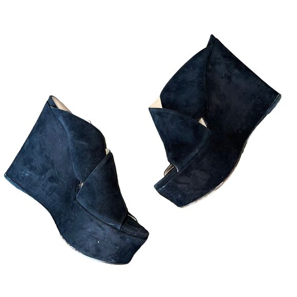 Sergio Rossi Platform Wedge Sandals - Picture 7 of 9